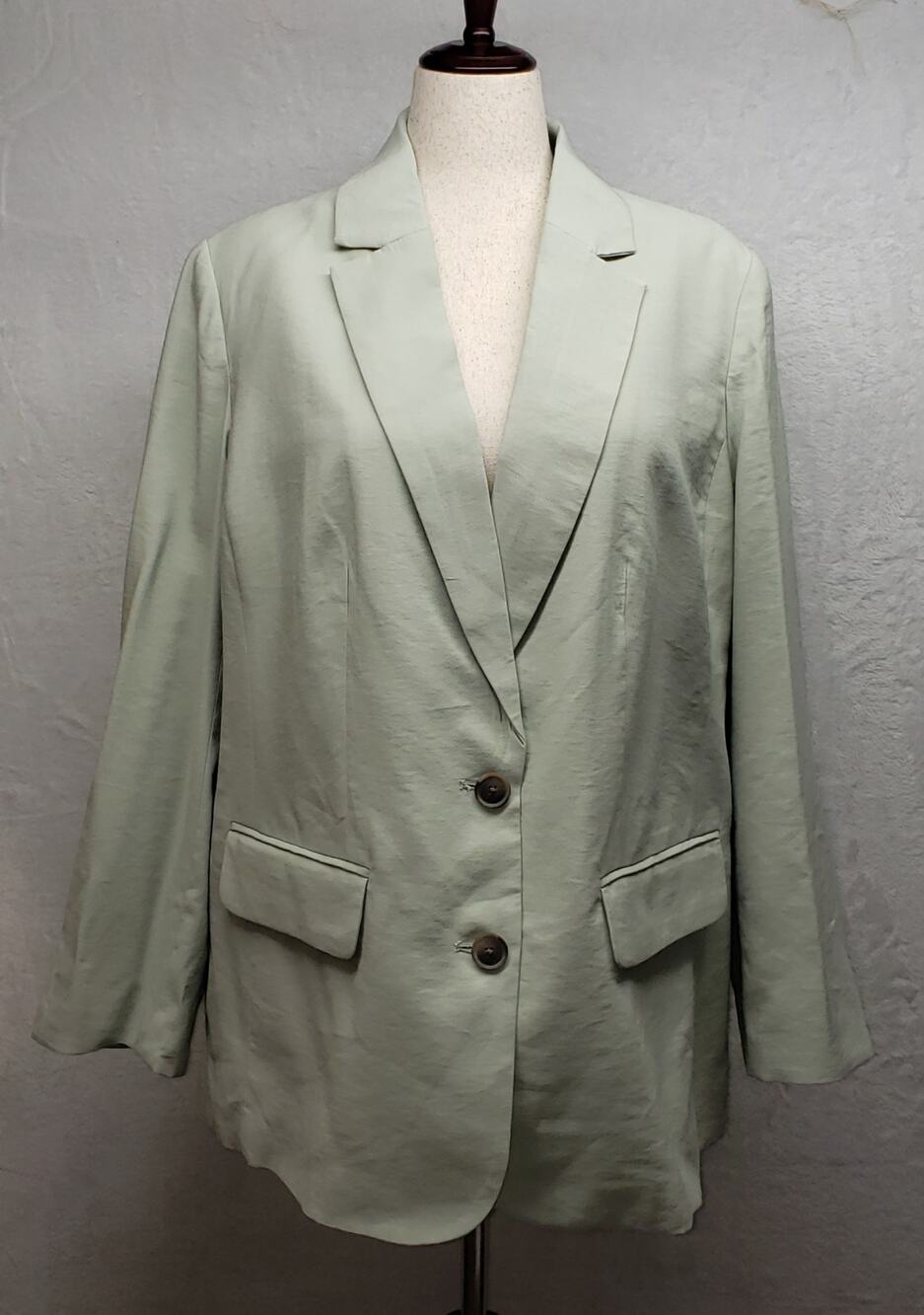 A New Day Sage Green Blazer XXL NWT Oversized Boxy Officecore Corporate Chic
